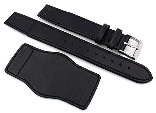 Sulla 20mm Uhrenarmband für Feste Stege Bund Style mit Unterlage Schwarz