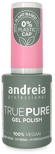 Andreia Vernis à ongles gel professionnel sans HEMA ni TPO - TRUE PURE 21 Free et 100 % végétalien pour ongles sensibles - Vernis à ongles gel Soak Off UV LED - Couleur T18 Rose bonbon - 10,5 ml