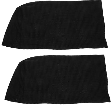 TOPPERFUN 2piezas Funda para Brazo De Sofá Elástica Paquete De Toalla Protectora para Reposabrazos De Sofá Hogar Oficina Color Negro