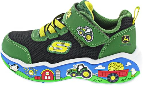 Skechers - Play Scene Barn-Squad Buddies, Zapatillas Niño, Green/Black,