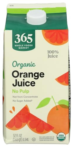 365 by Whole Foods Market, Organic Orange Juice, No Pulp, 52 Fl Oz