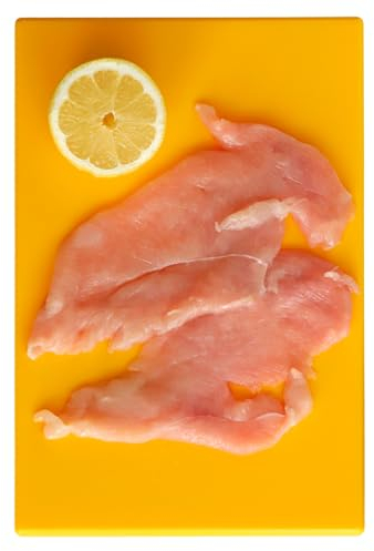 CHEFZOCO Tabla de corte profesional, Tabla de picar, Tabla de cocina, Tabla para alimentos, Tabla antibacteriana, Polietileno, No deja sabor ni olor, Antibacteriana, 30 x 20 x 1.5 cm, Amarillo