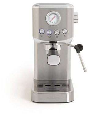 CREATE / THERA CLASSIC COMPACT/Machine à expresso acier inoxydable / 20 bars, semi-automatique, café froid, double sortie, réservoir de 1,2L, café moulu et dosettes ESE 55 mm, buse vapeur, 1350W