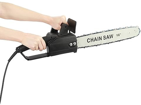16 Inch Electric Chainsaw, 2600W Upgraded Electric Chainsaw Corded, Tree Cutter, Wood Cutter Machine, Safe Braking, Light Weight, Easy to Use, 3 Days Delivery (Black)