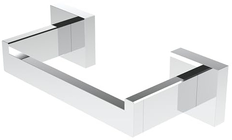 WZRUA Toilet Roll Holder Wall Mounted, Chrome SUS304 Stainless Steel Toilet Paper Holder, Double Post Pivoting Roll Holder for Bathroom, Washroom and Toilet