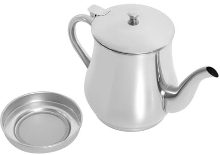 Edelstahl Kochölabscheider Fettabscheider 1.36L Fetttrennkanne Ölabscheider mit Filter Silber Fettabscheider für Küche Filtern und Aufbewahren von Speiseöl