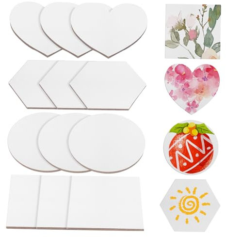 ULTECHNOVO 16piezas Lienzos Pequeños Magnéticos Para Pintura Tablero De Manualidades Duradero Paneles Creativos Para Notas y Decoración Frigorífico Para Hogar Oficina y Escuela