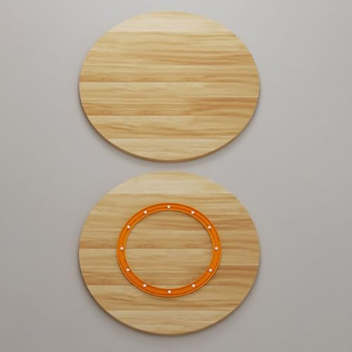 Tocadiscos redondos de madera, bandeja giratoria silenciosa de 360° para servicio de mesa de comedor sin esfuerzo
