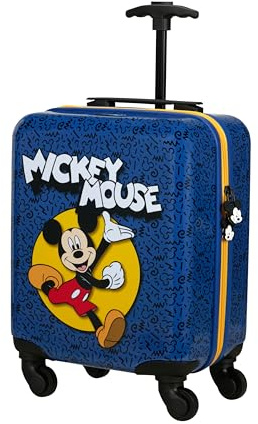 Samsonite Daydream Disney - Valise Enfant Mickey Mouse 45x33x20 cm,24 L,Trolley Rigide Bagage Cabine, Compatible avec la Plupart des Compagnies Aériennes y Compris EasyJet,avec 4 Roues - Mickey Happy