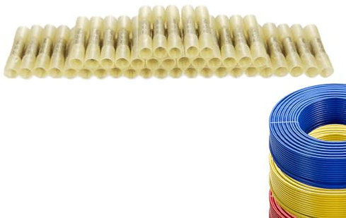 Conectores de empalme de cables, Kit de conectores a tope termorretráctiles con sello de soldadura a prueba de agua, Conectores de cables,Conjunto de empalme subterráneo, empalme de cableado marino, e