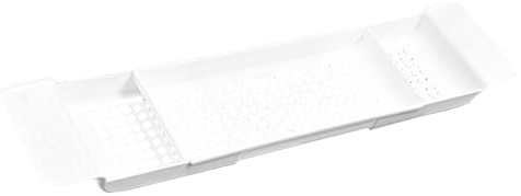 Iouyjiu Bandejas para Bañera,Estante Antideslizante Extensible | Repisa para La Bañera, Ducha, Baño De Remojo, Vino, Libro, Jabón, Teléfono, Visionado De Películas