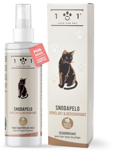 Linea 101 Spray Demelant Chat Poils Longs Naturel 250 ML Démêlant Chat Poils Longs Parfum Chats Délicat Soin Vegan pour Poil Doux et Brillant sans Rinçage Tous Types de Pelage