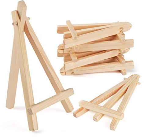 Anstore 20 x Mini Staffelei, Holz Fotohalter Kartenhalter Memohalter Platzkartenhalter Tischkartenhalter Sitzkartenhalter kleine Staffelei Tischdeko für Hochzeit Geburtstag Taufe Party (15 x 8 cm)