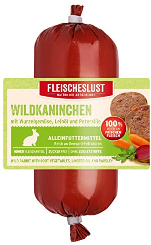 MEATLOVE Salchicha Perro Conejo Salvaje, 200 g, Perro