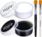 BOBISUKA Körperfarben Schwarz (70g) und Weiß(70g) mit 2 Pinseln - Kinderschminke Set Für Theaterschminke, Halloween, Karnevalsschminke, Party Make up, Ungiftig Wasserfest Langanhaltend