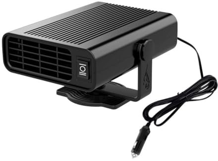 LKHSYAN Portable Car Heater Defroster,12V Windshield Defroster & Defogger 2 in 1 Fast Heating/Cooling Automobile Heater Demister Vehicle Heater Fan Cigarette (Black)