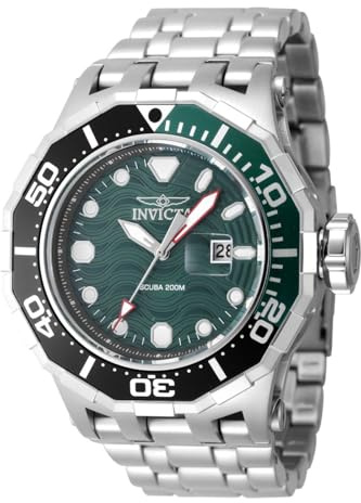 Invicta Pro Diver 47842 Men's Watch - Waterproof - Analogue - Quartz Movement - Stainless Steel with Green dial - 52mm