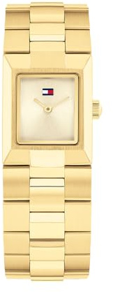 Tommy Hilfiger Zwei-Zeiger-Quarzwerk-Uhrfür Damen mit Goldfarben Edelstahlarmband - 1782787