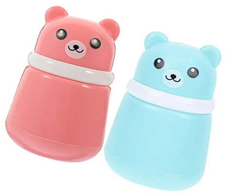 Toyvian Puderquaste Kasten Satz Für Kinder Und Erwachsene Strapazierfähiger Kunststoff Tragbarer Pulverbehälter Mit Einfacher Anwendung Für Reisen Und Heiße Sommer