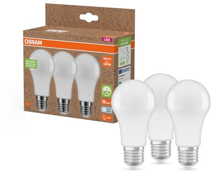 Osram LED-Lampe Star A100 Recycling 14W 840, 4000K kaltweiß, E27, matt, 1521 lm, 40% recycelter Kunststoff