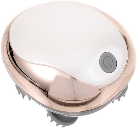 HAMPPLIES Tête Électrique Rechargeable Mini, de Cuir Chevelu Portable Étanche Blanc, Multifonction pour Détente Musculaire la Maison, Bureau et Voyage, Appareil de Massage Apaisant