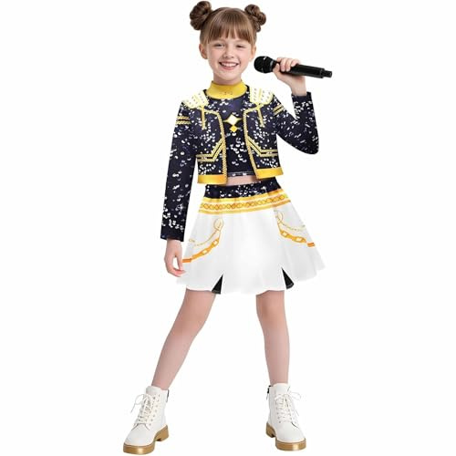 Generico Costume Carnevales Bambina - K-Pop Animes Cosplay Costume Completo Set Girl Uniforme Stage Performance Vestire Bambini 100-160 per Halloween Gioco di Ruolo Carnevales Partys