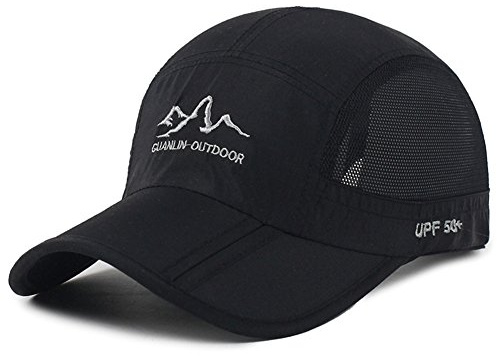 Estwell Baseball Cap, Basecap Herren Damen Baseball Kappen Baseballmütze Faltbarer Verstellbar Baseballkappe für Draussen, Sport und Reisen (A-schwarz)
