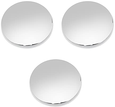 inodiref 3 Stücke Waschbeckenstöpsel Ablaufstopfen 38mm Becken Waschbecken Klicken Sinken Loch Abdeckung Pop Up Click Clack Stecker für Bad Eitelkeit Sink, Silber