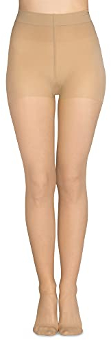 LORES Collant anti-varices relaxant pour femme Jambes légères 70 DEN Compression Medica, Visone., L