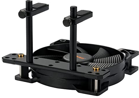 DolDer Supporto per schede grafiche in alluminio, supporto GPU, supporto per scheda video Sag regolabile in altezza, installato sulla ventola (nero)