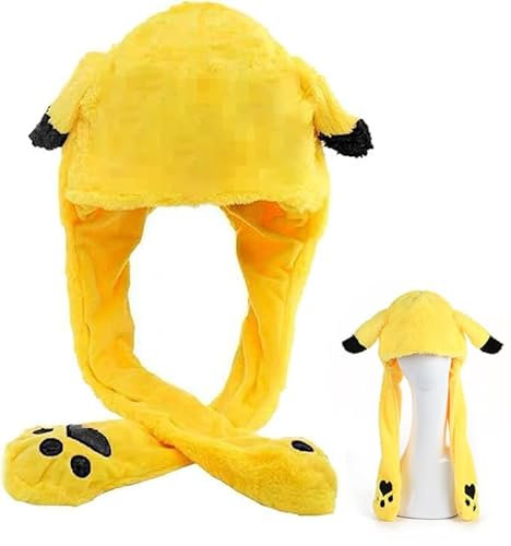 Kakbrt Kaninchen Hut, Hasen Mütze mit Beweglichen Ohren,Lustiger Hut für Erwachsene Kinder, Partyhüte Urlaub Cosplay Mütze, Weich und Bequem (Weiß)