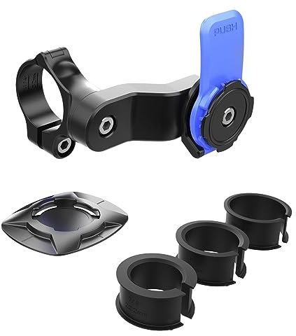 Modonghua 360° Rotatable Adjustable Motorcycle Phone Mount, Bike Phone Holder, Motorcycle Phone Holder with Adapter Quick Release, Out Front Bike Mount for Most 4.7-7.2inch Smartphone (black+blue)