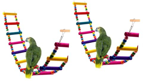 Sosoport 2 Stück Vogelleiter Für Nymphensittiche Papageienleiter Papageienschaukel Spielzeug Vogelleiter Für Sittiche