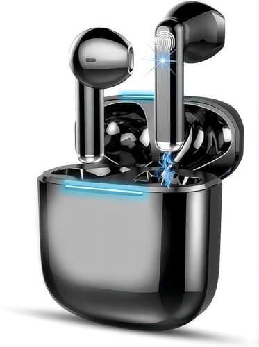 Auriculares Inalámbricos,Auriculares Inalámbricos Bluetooth, Cascos Inalambricos Bluetooth IPX7 Impermeable, Carga Rápida USB-C, Ajuste Cómodo (Gris)