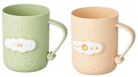 Gsrhzd Bicchiere Porta Spazzolino, 2 Pezzi Riutilizzabile Plastica Porta Spazzolini Bagno, per Bambini, Adulti, Accessori per Il Bagno