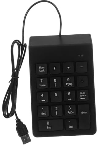 CONGARTENO Wired Usb Numeric Keypad 19-key Number Pad for Laptop Financial Accounting Portable External Keyboard