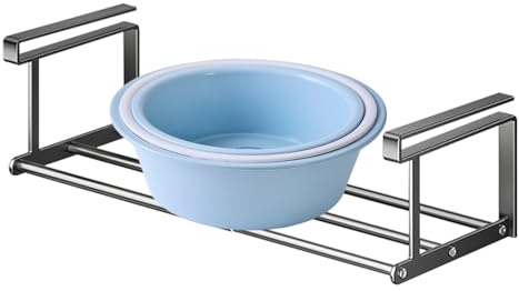 Generisch Cesta de almacenamiento para debajo del armario inferior, estante de almacenamiento telescópico, resistente, antideslizante, ajustable, para baño, cocina, despensa, fregadero