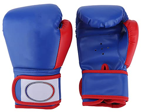AJUNJIIL Boxningshandskar för barn, för träning, för boxningssäck, för sparring, för pojkar och flickor, 1 par, ventilerande material, hållbar design, bekväm passform, (blå)