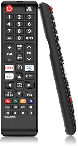 Amzpas Universale Telecomando-per-Samsung Smart TV, telecomando di ricambio per Samsung BN59-01315B Vero telecomando per TV 2018 2019 QLED (Nero)