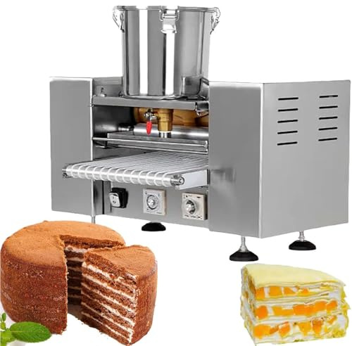 Automatisk crepe-maskin för pannkakor och rullar, justerbar tjocklek 0,4–1,2 mm, hög effekt 200–300 st/H, perfekt för restauranger och catering