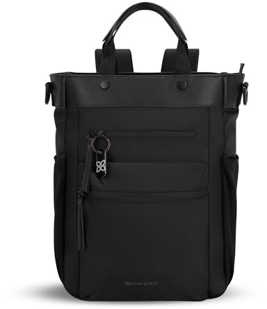Sherpani Soleil, Anti Theft Convertible Backpack, 3 in 1 Tote Bag, Crossbody Purse, 18L Travel Backpack, Gifts for Women, Carbon - Lite, One Size, Convertible Backpack