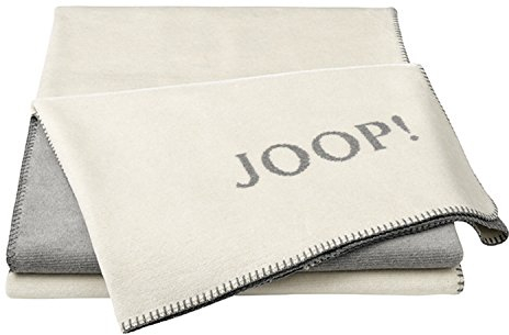 Joop!® Melange-Doubleface I flauschig-weiche Kuscheldecke Natur-Silber I Wohndecke aus Baumwoll-Mischgewebe in Melange-Optik in 150x200cm | nachhaltig produziert in Deutschland I Öko-Tex