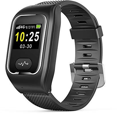 RSGK Orologio di Posizionamento GPS per Anziani E Bambini, Cardiofrequenzimetro, Fitness Tracker, Impermeabile IP66, Chiamata Vocale Bidirezionale, Aiuto SOS con Un Clic