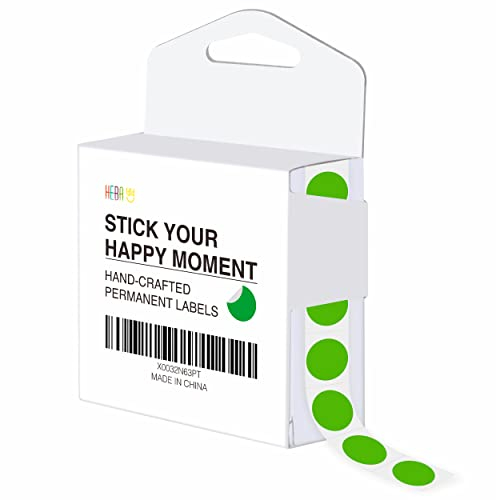 1500 Stück runde grüne Aufkleber, permanente Inventaretiketten im Spenderkarton mit Perforationslinie für Büro, Einzelhandel, Zuhause, Klassenzimmer, Lager (1,3 cm Durchmesser)