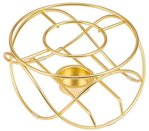 bremermann Réchaud pour 1 Bougie Chauffe-Plat Chauffe-thé en métal avec Plaque Ronde de Maintien au Chaud (Or)