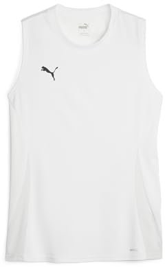PUMA Unisex Teamgoal Sleeveless Jersey Wmn T-Shirt, Puma Weiß-puma, Schwarz-federgrau, XL EU