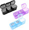 WLLHYF 3 Stuck Tablettenbox Pillendose Morgens Mittags Abends 3 Fächer Pillen-Organizer Box Kleine Tragbare Medikamenten-Organizer Vitaminbehälter für Outdoor-Reisen Camping