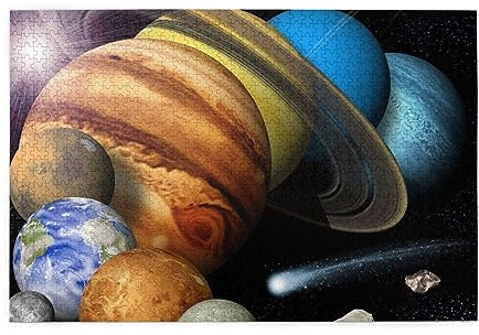 Planet Earth Print 1000 Pieces Jigsaw Puzzle Premium Wooden Puzzle Gifts For Adult Family Wedding Graduation Gift Vertical Version