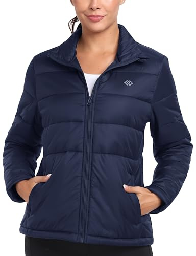 MoFiz Chaqueta de Pluma Ligero Mujer Chaqueta de Plumón Invierno Cálido Plumiferos Abrigo Antiviento con bolsillo