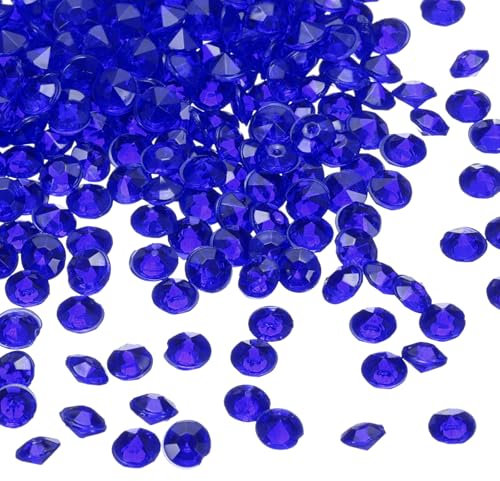 sourcing map 5000Pcs Wedding Table Scatter Confetti Fake Crystals Acrylic Diamonds Rhinestones Vase Fillers Gems for Crafts,Table Centerpiece Decor, Bridal Shower Party (Dark Blue, 4.5mm)